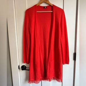 TALBOTS Orange Cardigan Sweater Medium